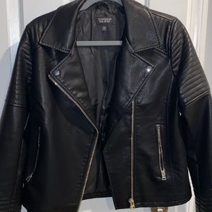 Topshop faux leather jacket